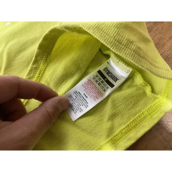 Gymshark Training Cropped Long Sleeve Top Neon Yellow Size Small - Picture 4 of 7